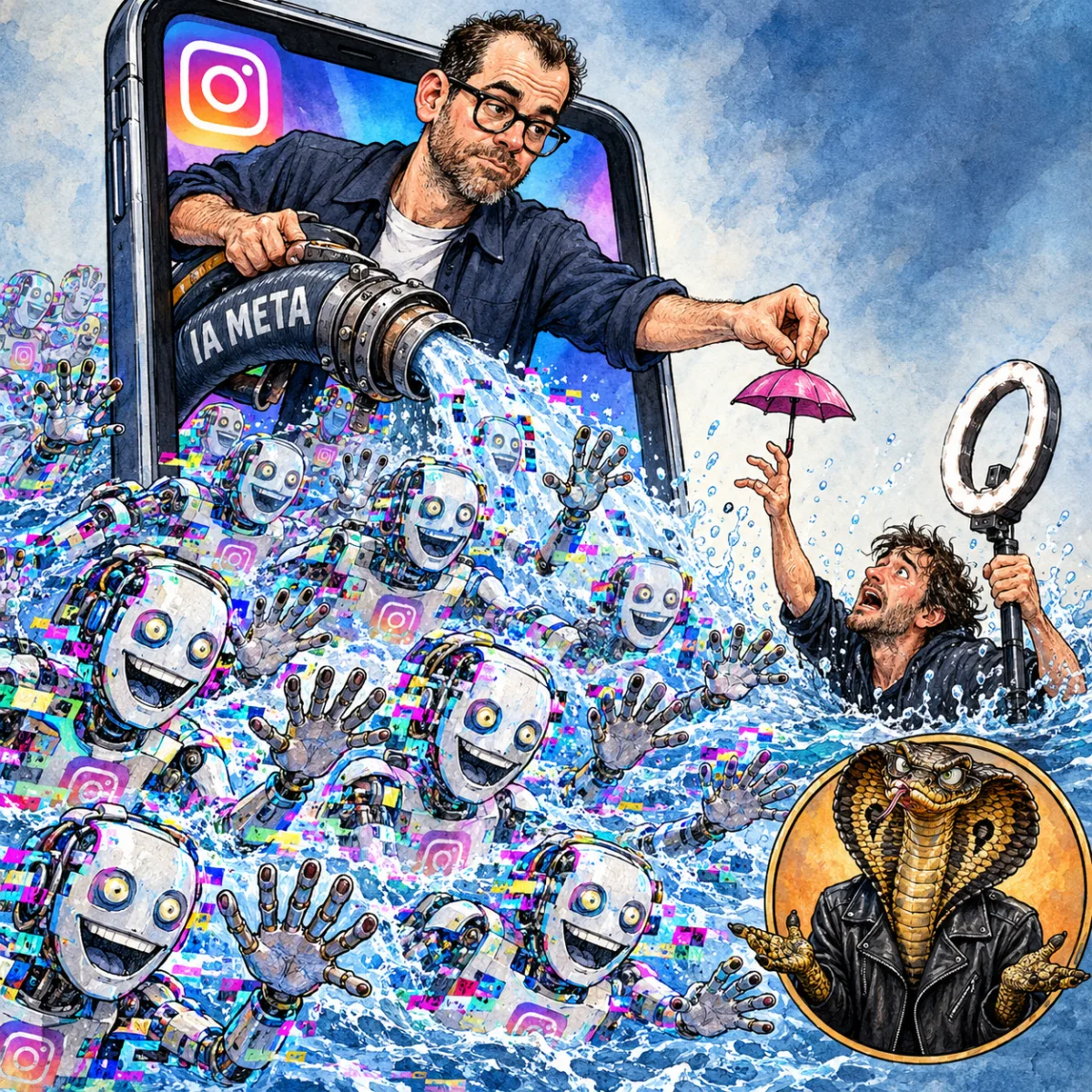 Instagram vi allaga con l'intelligenza artificiale e vi passa l'ombrello
