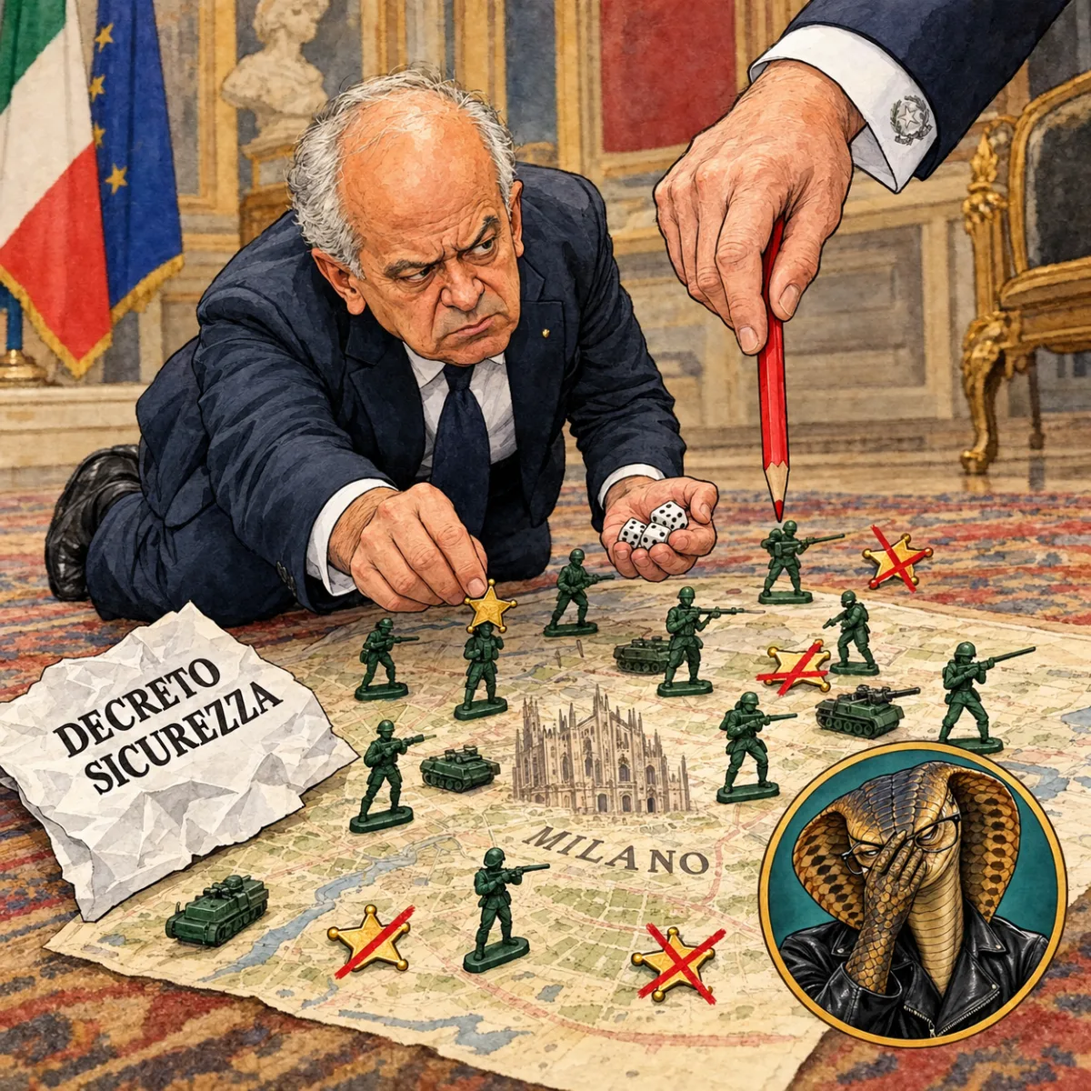 Piantedosi gioca a Risiko coi quattordicenni (e Mattarella gli sequestra i dadi)