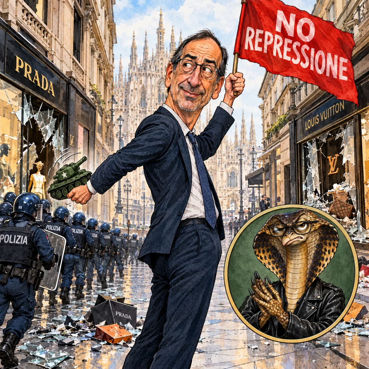 Sala fa il manifestante di giorno e lo sceriffo di notte